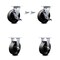 Service Caster 6 Inch Glass Filled Nylon Caster Set with 2 Brakes/Swivel Lock 2 Rigid SCC SCC-30CS620-GFNB-TLB-BSL-2-R-2 - alternate 1